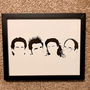 Framed Seinfeld Silhouette Print